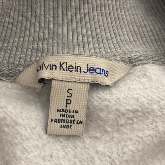 2/$20 Calvin Klein 3/4 Zip Grey Sweatshirt - Picture 7 of 9